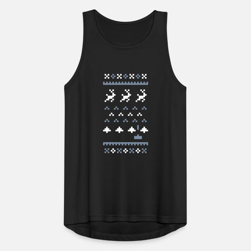 Pull de Noël laid 8 bits : Envahisseurs de Noël Débardeur respirant Homme