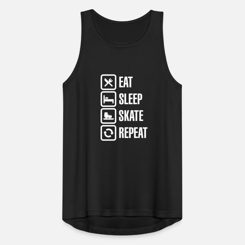 Eat sleep speed Eis skate repeat Männer Tank Top atmungsaktiv
