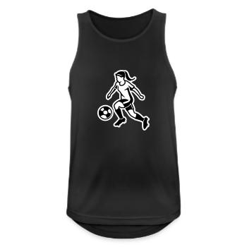 Soccer Femme Soccer Femme - Débardeur respirant Homme - noir - Devant - Nick (188cm)