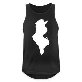 Pays de la Silhouette Tunisie - Débardeur respirant Homme - noir - Devant - Nick (188cm)