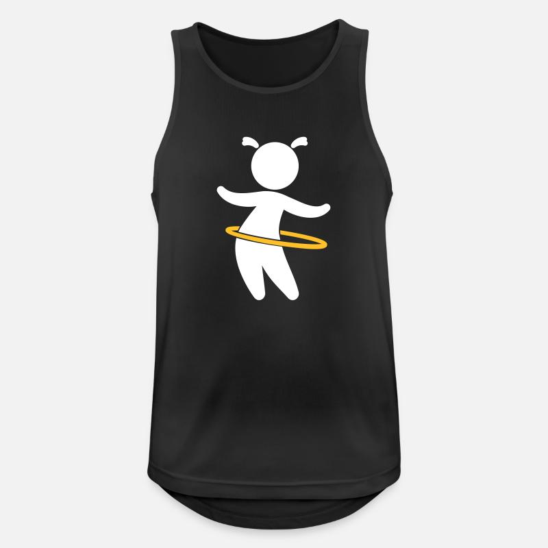 Child Playing With Hoolahoop - Men's Breathable Tank Top - black