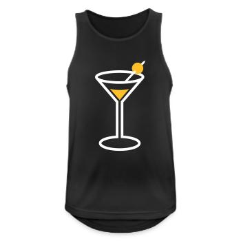 Martini Cocktail Glass - Débardeur respirant Homme - noir - Devant - Nick (188cm)
