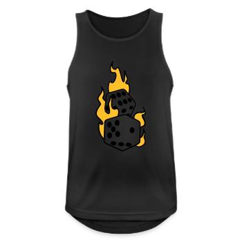 würfel - Männer Tank Top atmungsaktiv - Schwarz - Vorne - Nick (188cm)