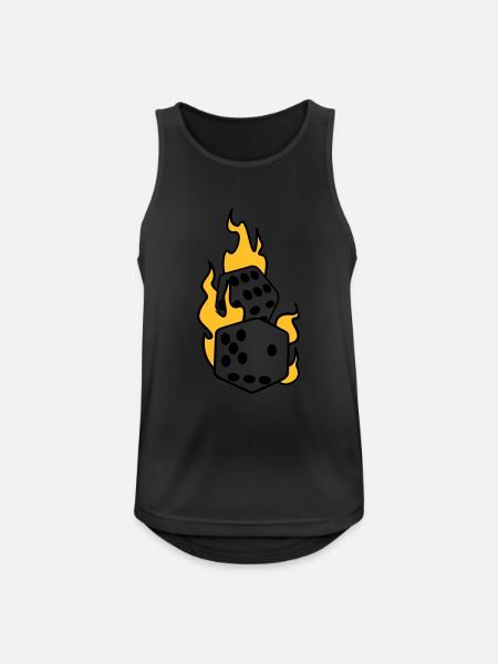 würfel - Männer Tank Top atmungsaktiv - Schwarz