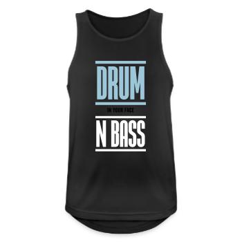 Drum and Bass Techno Music DJ - Men's Breathable Tank Top - black - Front - Nick (188cm)
