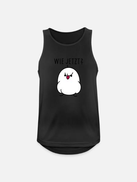 Fragender Vogel - Männer Tank Top atmungsaktiv - Schwarz