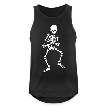 Skibidi challenge meme Tanzen Skelett Tanz - Männer Tank Top atmungsaktiv - Schwarz - Vorne - Nick (188cm)