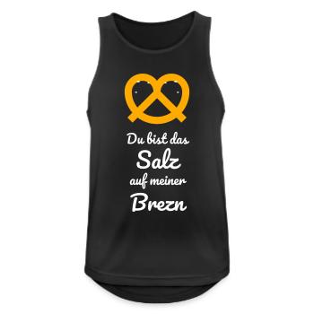 Du bist das Salz auf meiner Brezn Volksfest Paar - Männer Tank Top atmungsaktiv - Schwarz - Vorne - Nick (188cm)