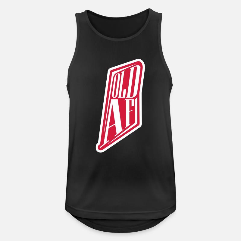 old AF Text Logo - Männer Tank Top atmungsaktiv - Schwarz