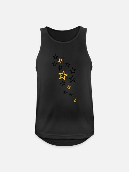 star - Men's Breathable Tank Top - black