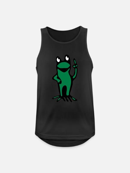 Frosch - Männer Tank Top atmungsaktiv - Schwarz
