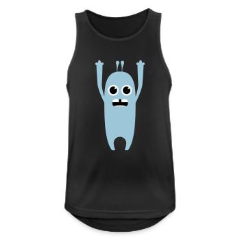 Hoch die Hände Wochenende / Funny Shirt / comic - Männer Tank Top atmungsaktiv - Schwarz - Vorne - Nick (188cm)