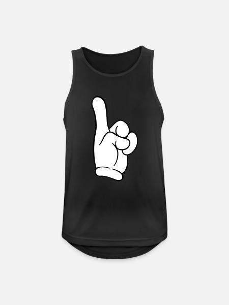 finger - Men's Breathable Tank Top - black