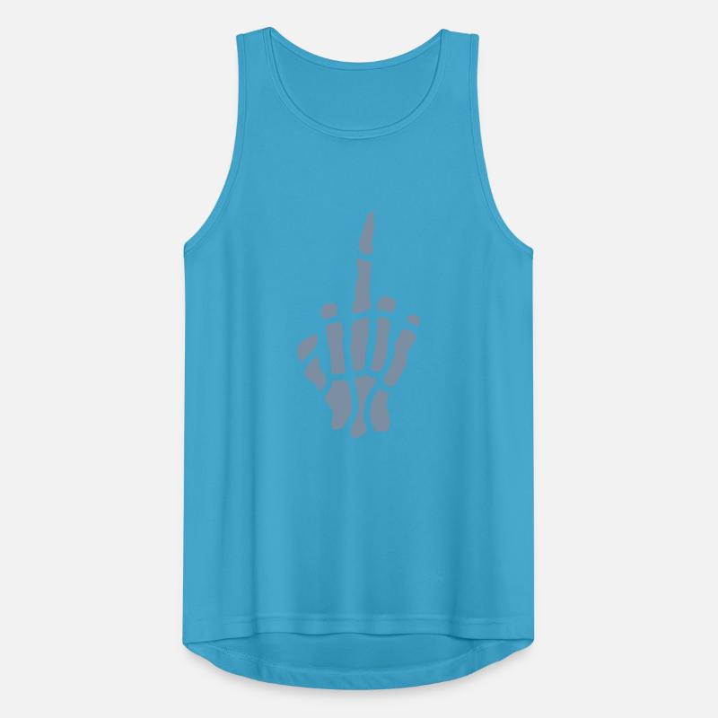 Comic Frech Middle Finger Bone Men's Breathable Tank Top