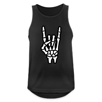 Hand Party Zeichen Skelett - Männer Tank Top atmungsaktiv - Schwarz - Vorne - Nick (188cm)