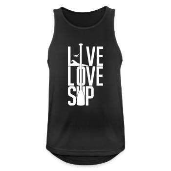 SUP - Live love SUP - Débardeur respirant Homme - noir - Devant - Nick (188cm)