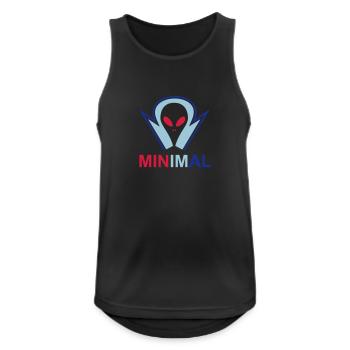 Minimal Alien Lord - Männer Tank Top atmungsaktiv - Schwarz - Vorne - Nick (188cm)