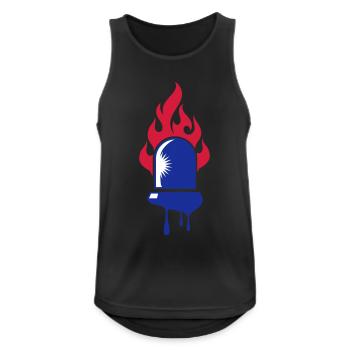 rotating blue beacon light-Fire department - Men's Breathable Tank Top - black - Front - Nick (188cm)