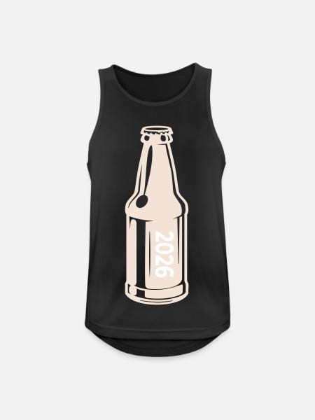 Bouteille de bière 2026 - Débardeur respirant Homme - noir