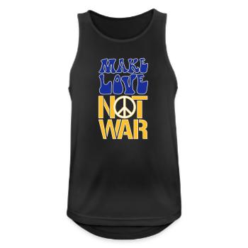 Make Love Not War | Ukraine Peace is the only way - Men's Breathable Tank Top - black - Front - Nick (188cm)