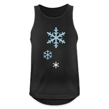snowflakes - Männer Tank Top atmungsaktiv - Schwarz - Vorne - Nick (188cm)