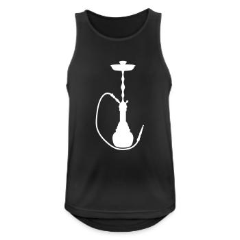 Shisha - Männer Tank Top atmungsaktiv - Schwarz - Vorne - Nick (188cm)
