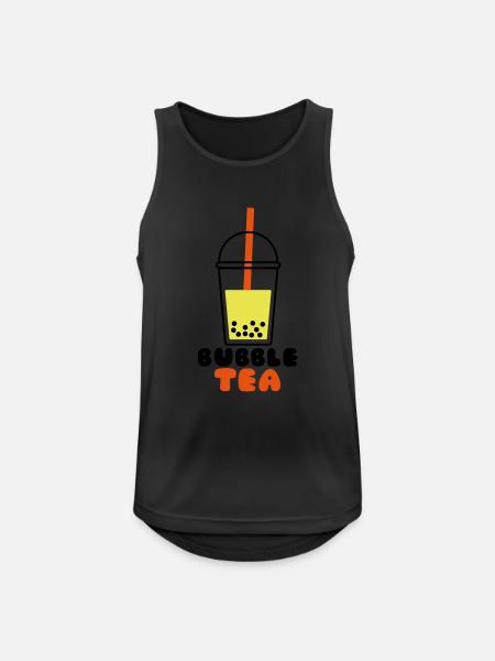 Bubble Tea - Männer Tank Top atmungsaktiv - Schwarz