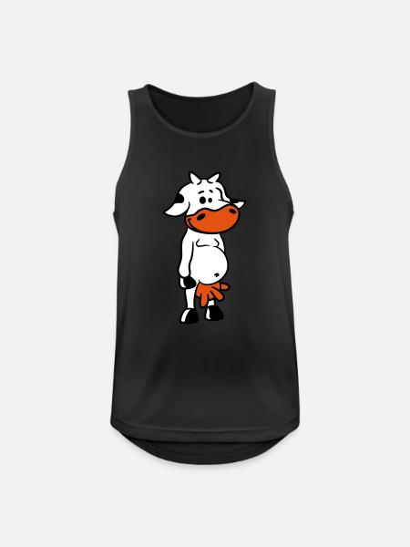 Petite vache douce mignonne - Débardeur respirant Homme - noir