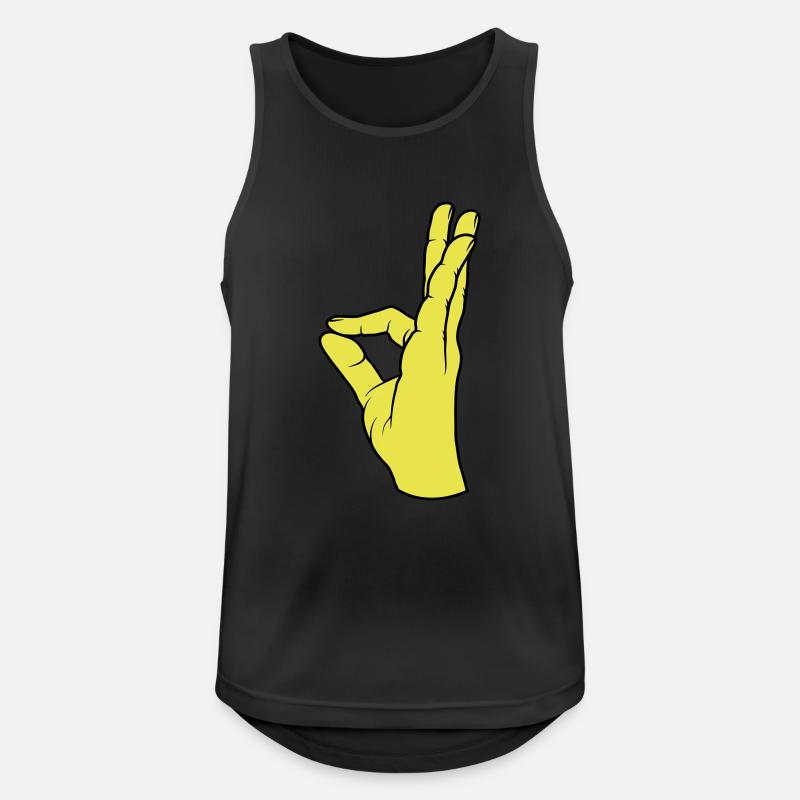 Perfekt sehr lecker Handgeste - Männer Tank Top atmungsaktiv - Schwarz