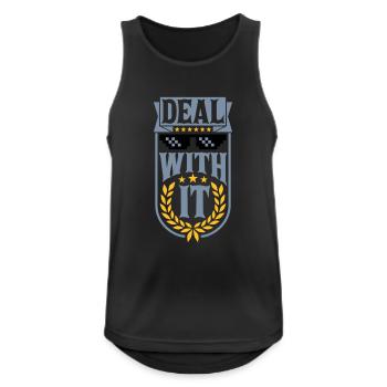 Deal with it Lorbeerkranz - Männer Tank Top atmungsaktiv - Schwarz - Vorne - Nick (188cm)