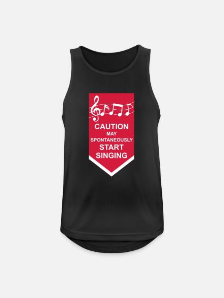 may spontaneously start singing - Men's Breathable Tank Top - black