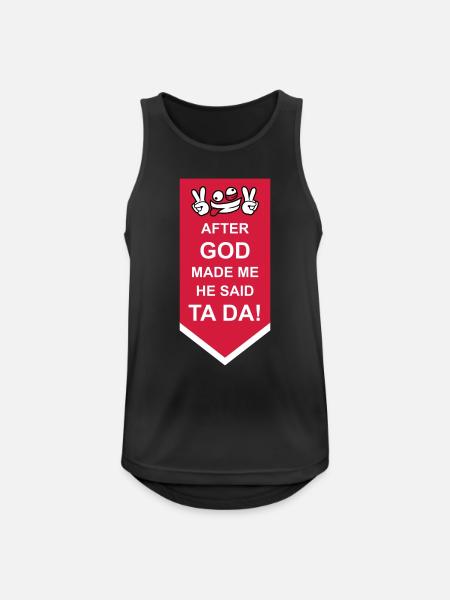after god made me - Men's Breathable Tank Top - black
