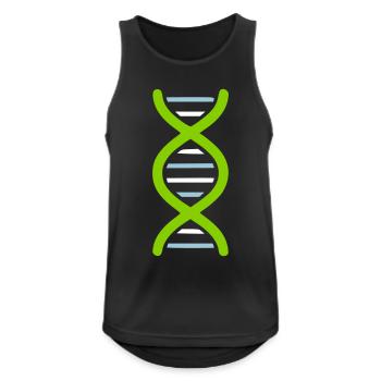 DNA Helix Strang Modern - Männer Tank Top atmungsaktiv - Schwarz - Vorne - Nick (188cm)