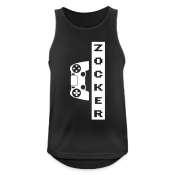 gamer controller jouer - Débardeur respirant Homme - noir - Devant - Nick (188cm)