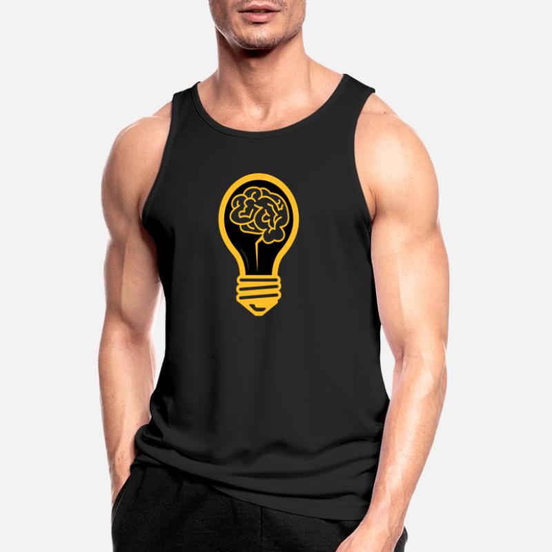 Light bulb with a brain Men's Breathable Tank Top