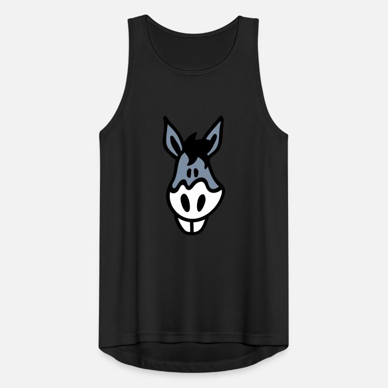 Crazy Esel - Kopf 3 Männer Tank Top atmungsaktiv