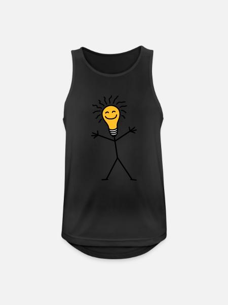 Light Bulb - Men's Breathable Tank Top - black