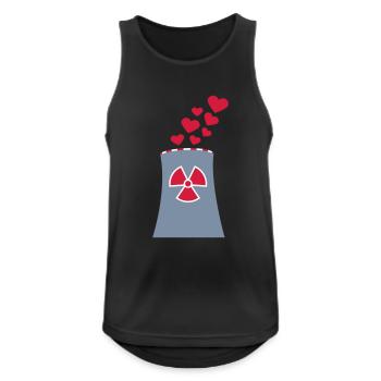 Nuclear Power Love - Débardeur respirant Homme - noir - Devant - Nick (188cm)