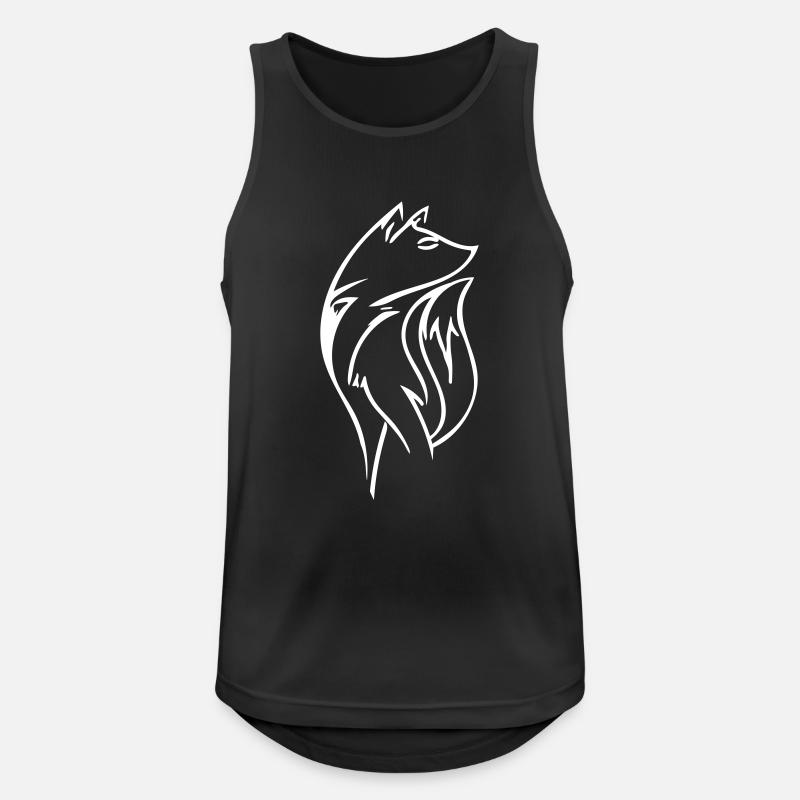 Cleverer Fuchs Vector - Männer Tank Top atmungsaktiv - Schwarz