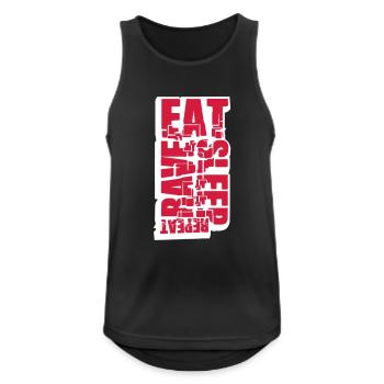 Eat Sleep Rave Repeat Food Sleep Raven Saying - Men's Breathable Tank Top - black - Front - Nick (188cm)