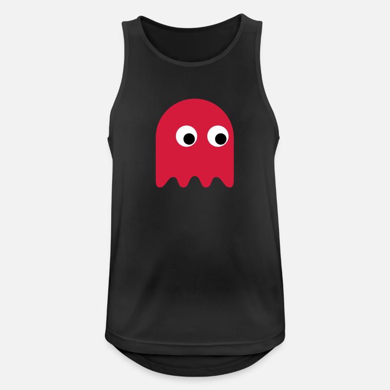 Game Classics Ghost - Männer Tank Top atmungsaktiv - Schwarz