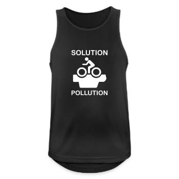 Environmentally friendly cyclist solution :-) - Men's Breathable Tank Top - black - Front - Nick (188cm)