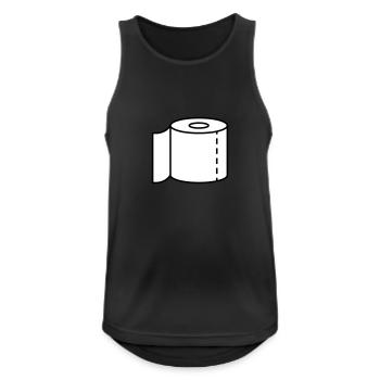 Toilet paper for emergencies - Men's Breathable Tank Top - black - Front - Nick (188cm)