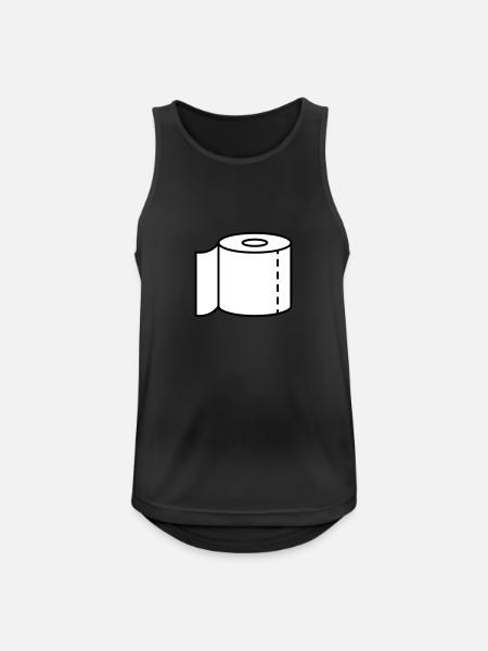 Toilet paper for emergencies - Men's Breathable Tank Top - black