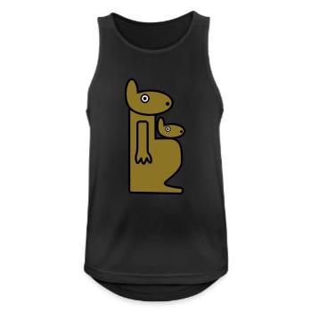 Känguru Schwangerschaft schwanger Mutter Baby Kind - Männer Tank Top atmungsaktiv - Schwarz - Vorne - Nick (188cm)
