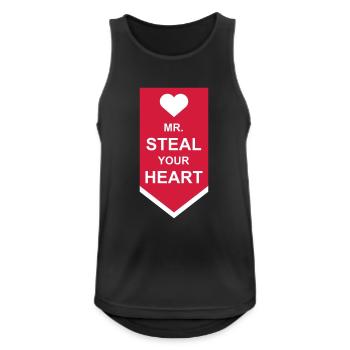 Mr steal your heart - Men's Breathable Tank Top - black - Front - Nick (188cm)
