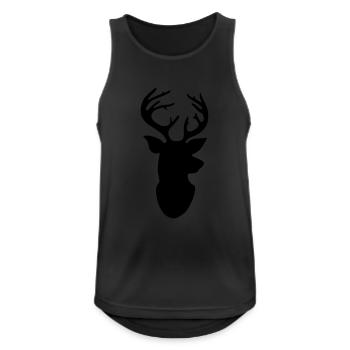 Oh Deer - Débardeur respirant Homme - noir - Devant - Nick (188cm)