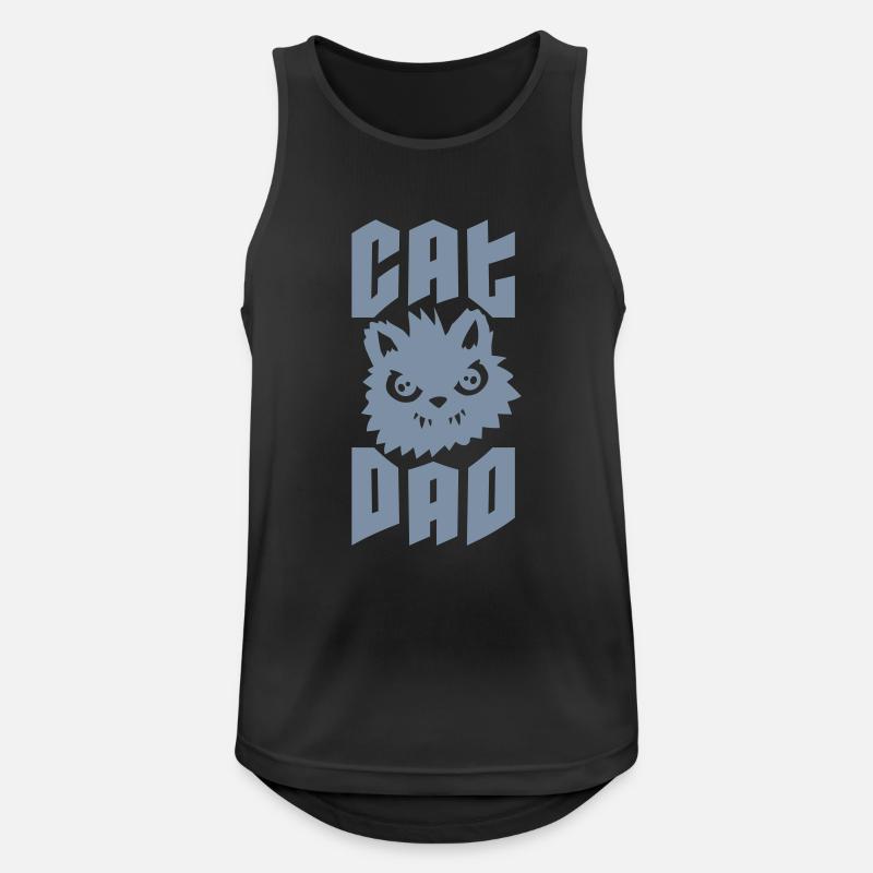 Evil cat Cat Dad - Men's Breathable Tank Top - black