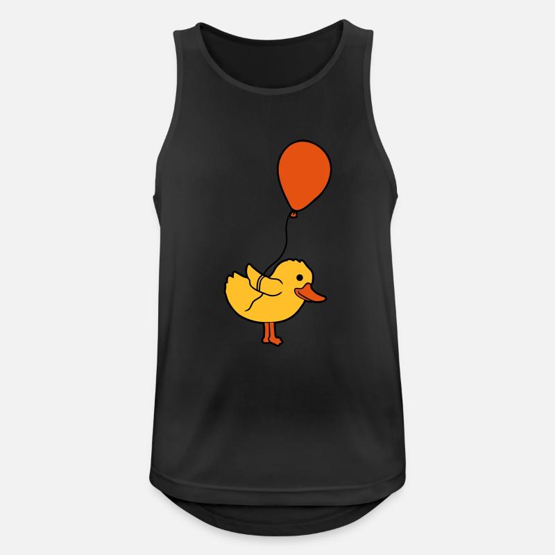 Luftballon kleines Küken Comic - Männer Tank Top atmungsaktiv - Schwarz