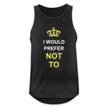 I prefer not to - Men's Breathable Tank Top - black - Front - Nick (188cm)